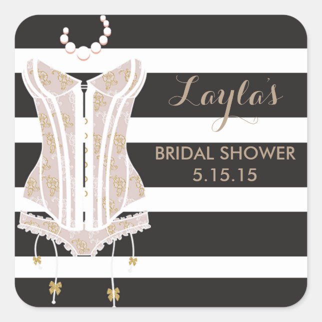 Étiquettes de faveur de Fête de la mariée de (Devant)