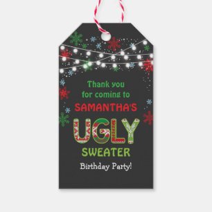 étiquettes de faveur de pull moche / étiquettes de