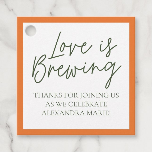 Étiquettes de faveur de shower de mariage Citrus (Devant)