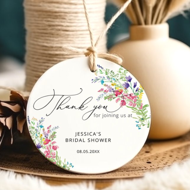 Étiquettes de Faveurs de Mariage Élégantes Fleurs  (Créateur téléchargé)