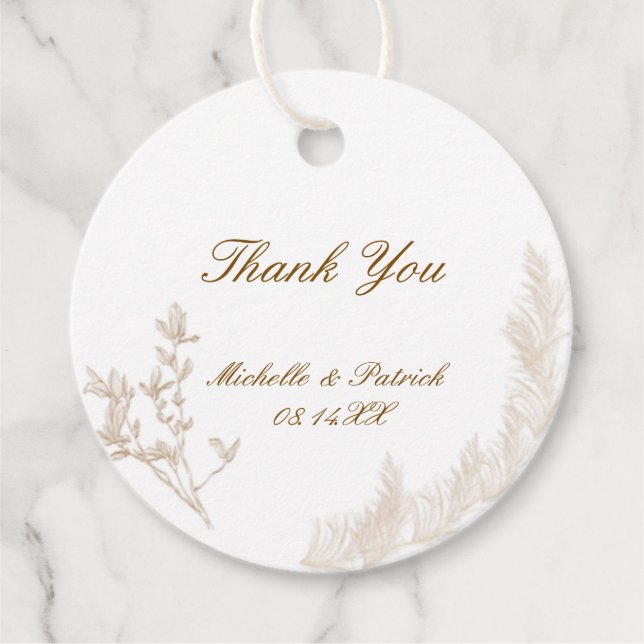 Étiquettes de Favor Cadeau Rondes (Devant)