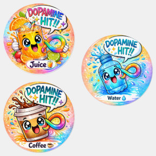 Étiquettes de fête Kawaii neurodivergentes pour un