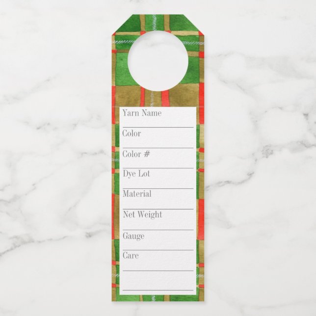 ÉTIQUETTES DE FIL MAC GREGOR TARTAN 2,25"x7" DE LO (Devant)