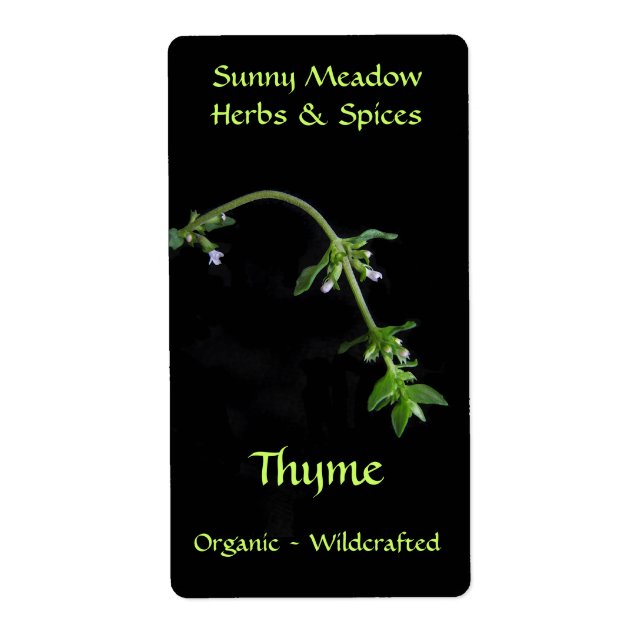 Étiquettes de fines herbes de thym (Devant)