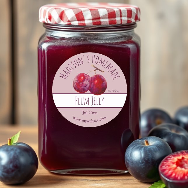 Étiquettes de gelée de prune maison (Créateur téléchargé)