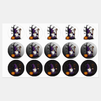 Étiquettes de Gnome d'Halloween