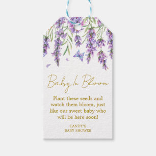 Étiquettes de graines pour Baby Shower à la lavand