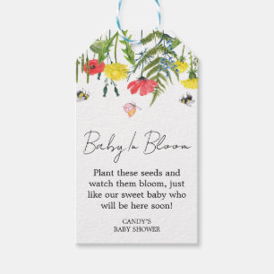 Étiquettes de graines pour Baby Shower Wildflower