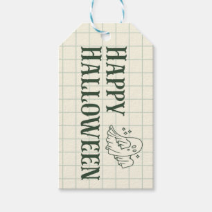 Étiquettes de Halloween Joyeux Étiquettes Vertes F