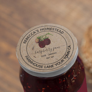 Étiquettes de jar de conserve en papier kraft pour
