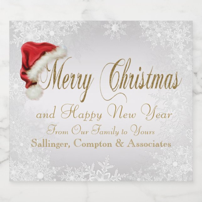 Étiquettes de la bouteille de bière de Noël (Étiquettes simples)