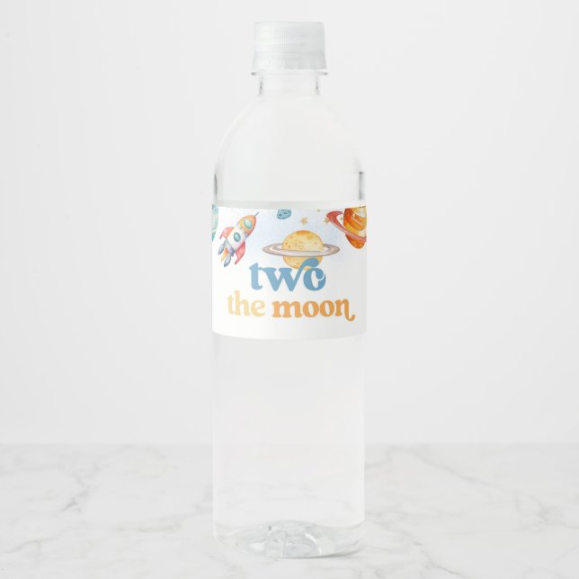 Étiquettes de la bouteille d'eau de la lune (Devant)