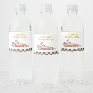 Étiquettes de la bouteille d'eau de voiture de cou