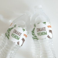 Étiquettes de la bouteille d'eau Snake Party