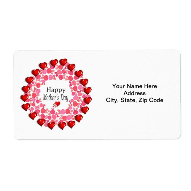 Étiquettes de la fête des mères (Devant)