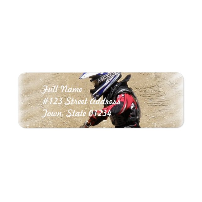 Étiquettes de la messagerie Motocross (Devant)