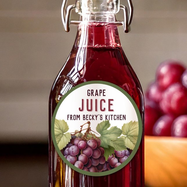 Étiquettes de la Panterie de Jus de Raisins Rouges (Créateur téléchargé)