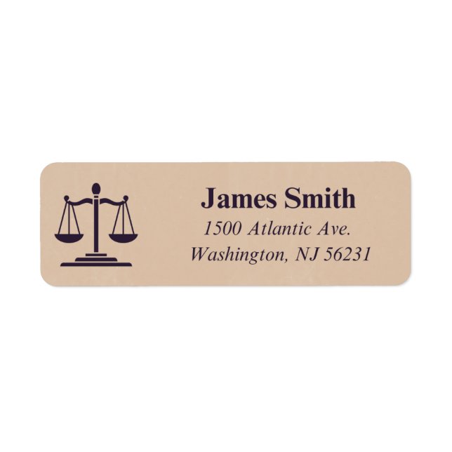Étiquettes de l'adresse de retour de justice jurid (Devant)