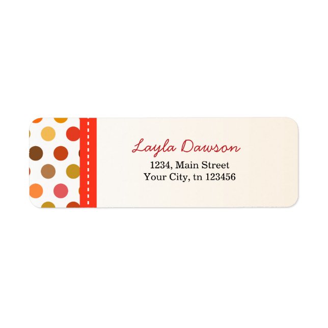 Étiquettes de l'adresse de retour Layla (Devant)