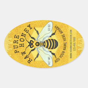 Étiquettes de l'Apiary Honeybee Honey Jar  Bee pei
