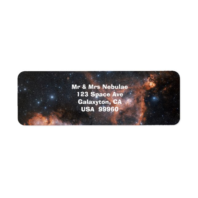 Étiquettes de l'astronomie spatiale nébuleuse (Devant)