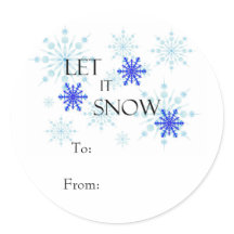 étiquettes de l'étiquette cadeau "Let it Snow"