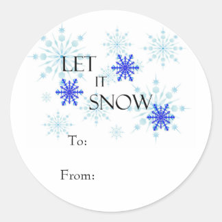 étiquettes de l'étiquette cadeau "Let it Snow"
