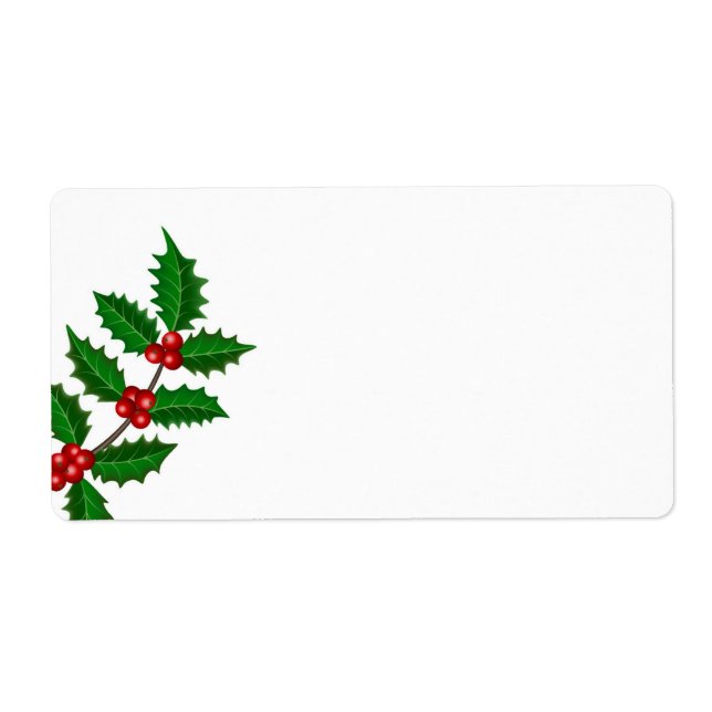 Étiquettes de livraison Holiday Holly (Devant)