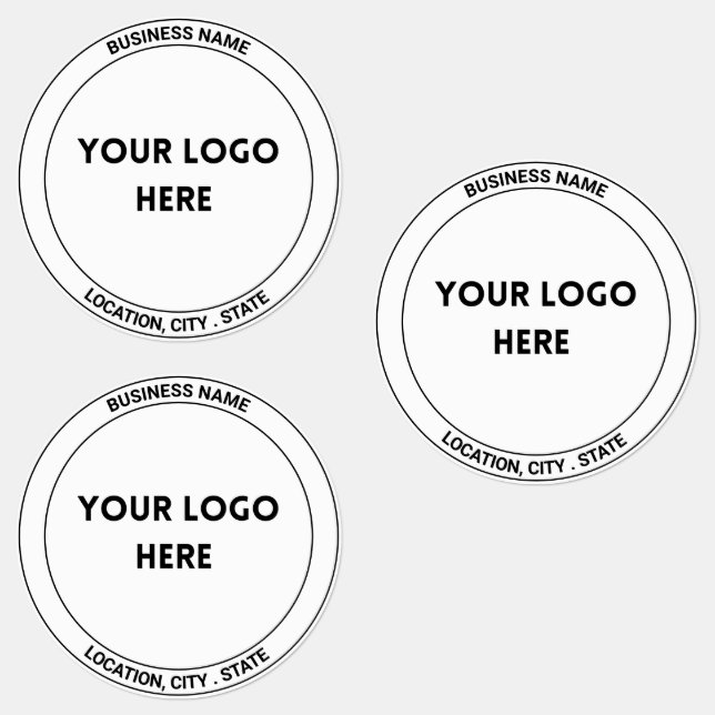 Étiquettes de logo personnalisé monochrome élégant (Groupe)
