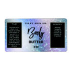 Étiquettes de luxe Bokeh Blue Body Butter