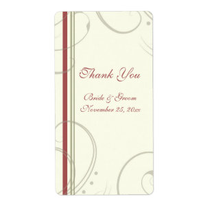 Étiquettes de mariage des perles beiges