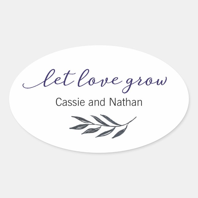 Étiquettes de mariage laisser l'amour grandir Favo (Devant)