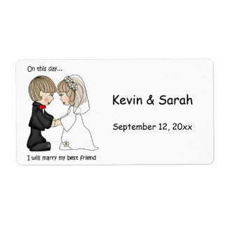 Étiquettes de mariage mignonnes