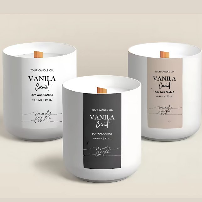 Étiquettes de marque de bougie verticale (Créateur téléchargé)