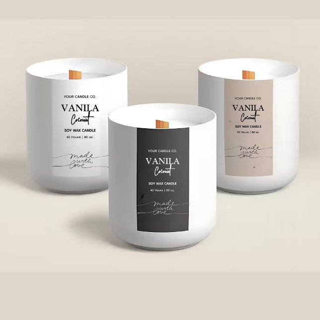 Étiquettes de marque de bougie verticale (Créateur téléchargé)