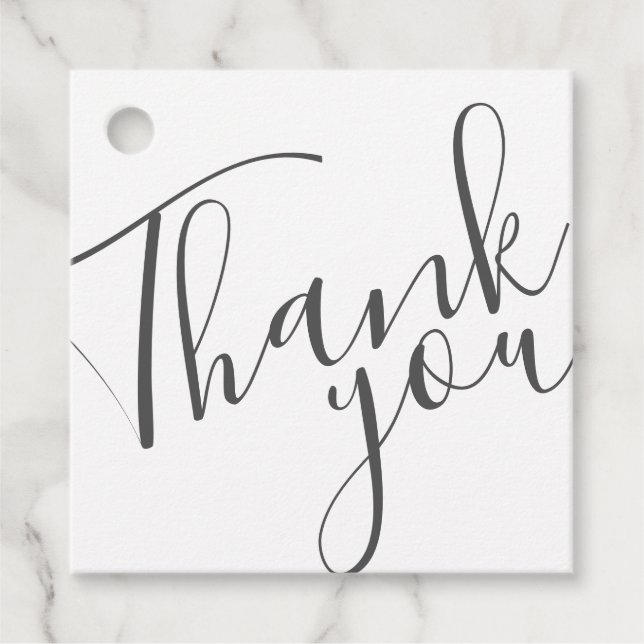 Étiquettes de Merci d'entreprise de script moderne (Devant)