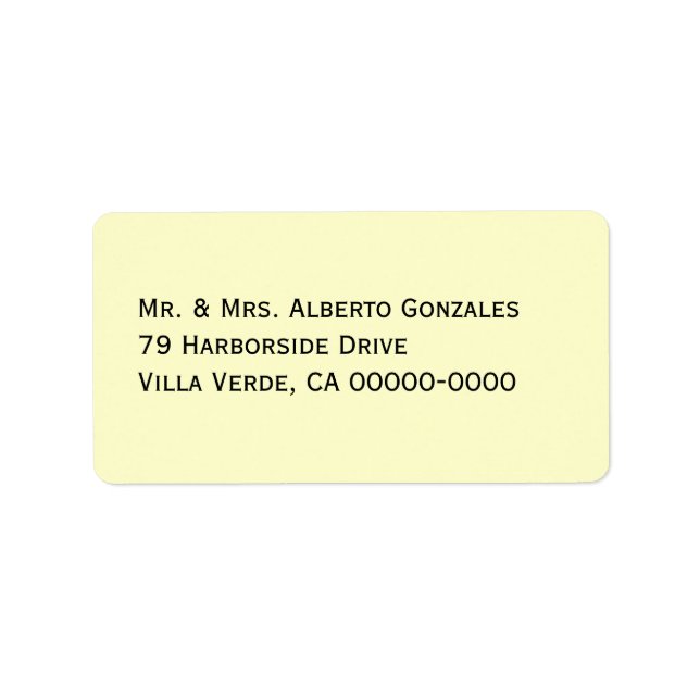 Étiquettes de messagerie du Modèle d'adresses non  (Devant)