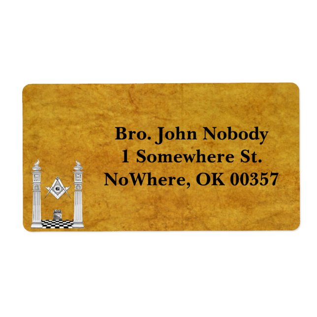 Étiquettes de messagerie maçonnique (Devant)