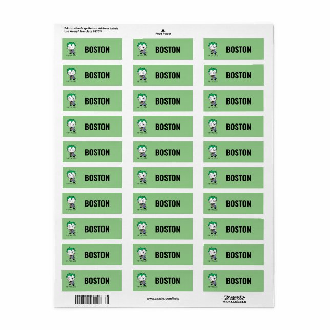 Étiquettes de mini-joker personnalisés (Feuille entière)