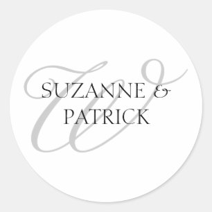 Étiquettes de monogramme du manuscrit W