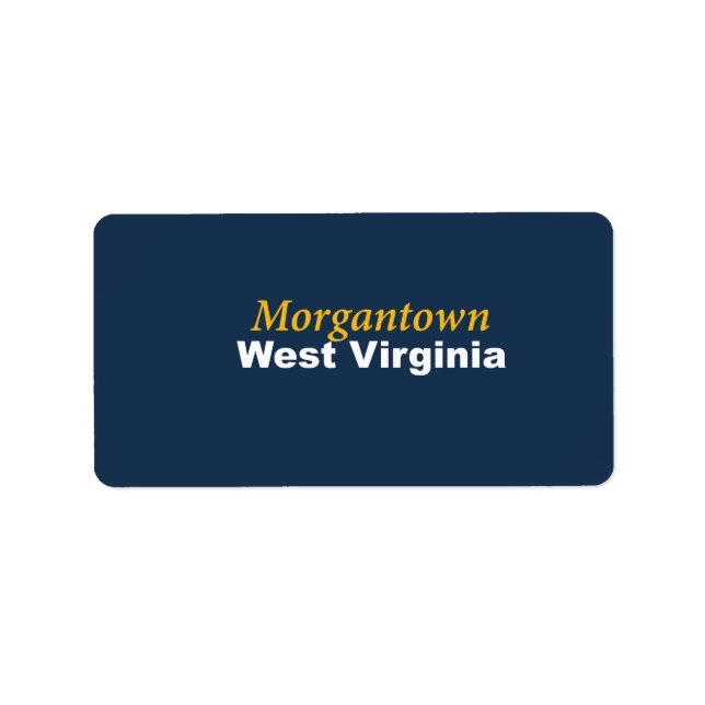 Étiquettes de Morgantown, Virginie-Occidentale (Devant)
