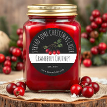 Étiquettes de Noël Cranberry Chutney