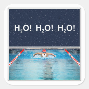 Étiquettes de Noël de natation
