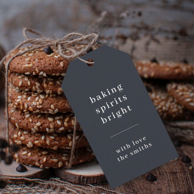 Étiquettes de Noël pour gâteaux | Mettre de l'ambi ("baking spirits bright" gift tags for festive homemade gifting)
