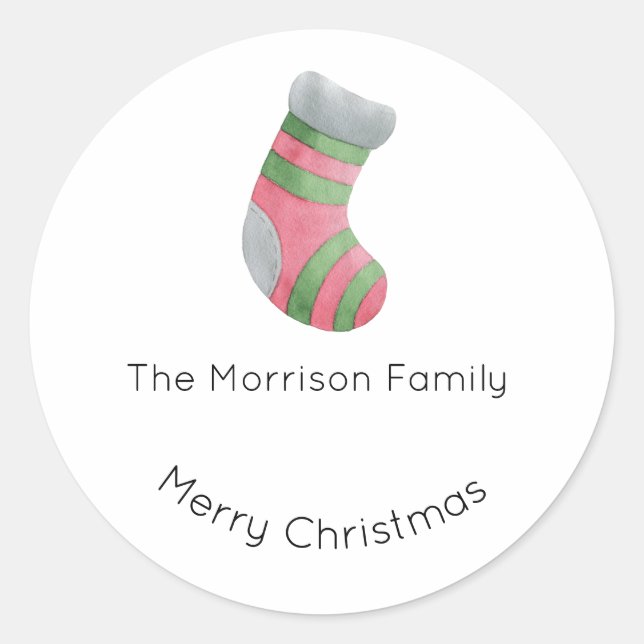 Étiquettes de Noël, Stickers de Noël, Cadeau (Devant)