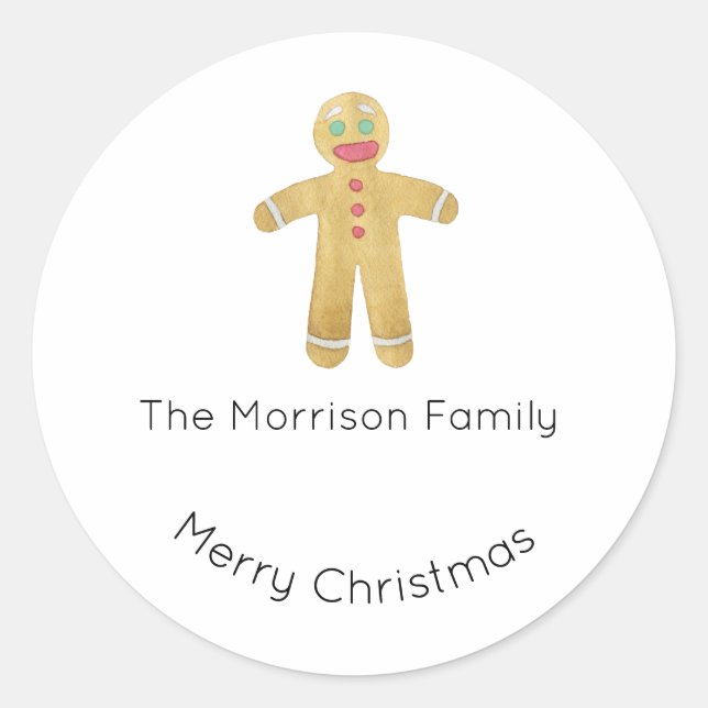 Étiquettes de Noël, Stickers de Noël, Cadeau (Devant)