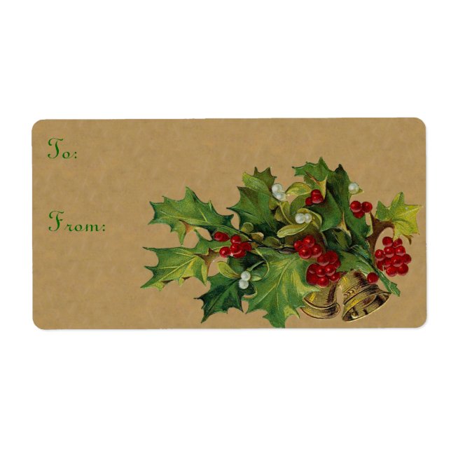 Étiquettes de Noël victorien (Devant)