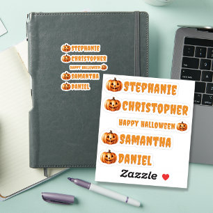 Étiquettes de nom en découpage vinyle Halloween -