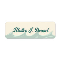 Étiquettes de nom pour enfants avec thème océaniqu