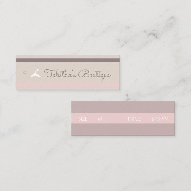 Étiquettes de packaging de marque de vêtements de  (Devant / Derrière)